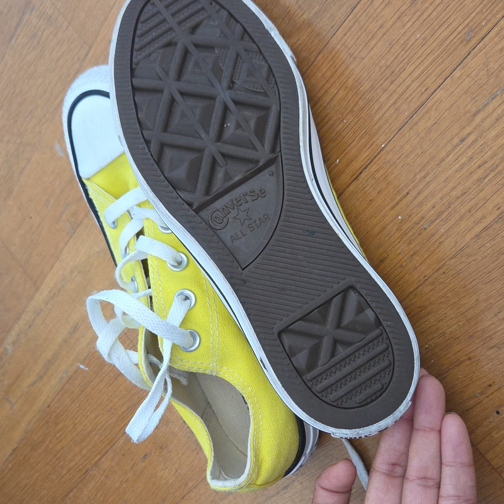 Converse Women's Yellow Canvas Sneakers - Picture 5 of 6